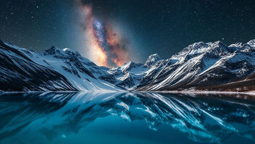 星空下的雪山湖泊81