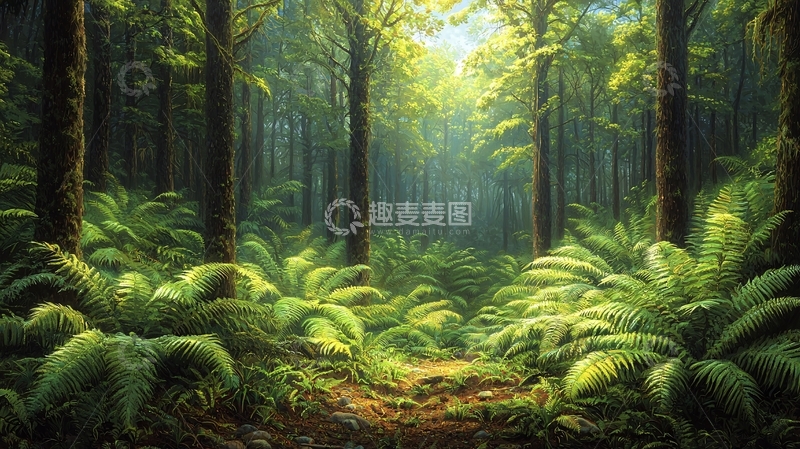 高清大图下载【趣麦麦图】茂密森林高清图片