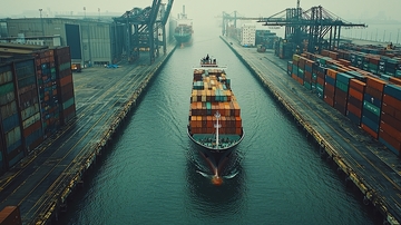 港口货船集装箱运输