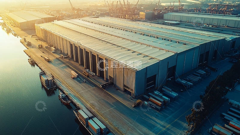 高清大图下载【趣麦麦图】-大型港口仓库建筑