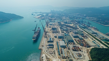 港口工业区鸟瞰