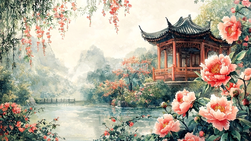 高清大图下载【趣麦麦图】中国风亭台楼阁