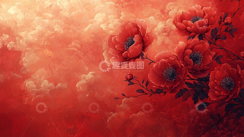 高清大图下载【趣麦麦图】红色花卉高清图片