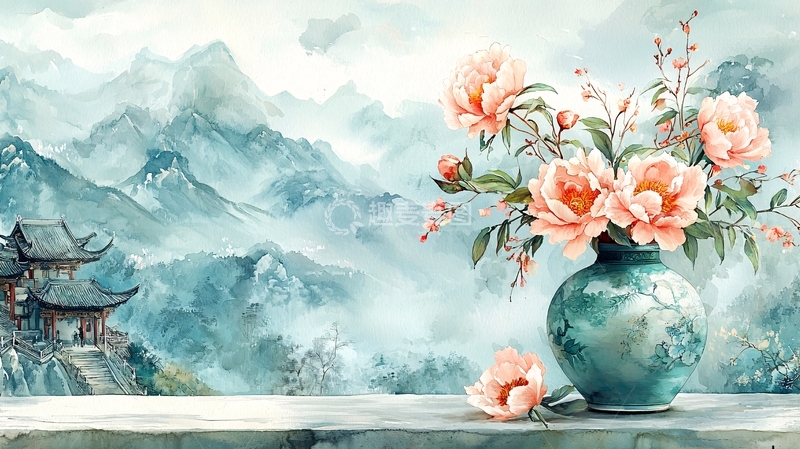 高清大图下载【趣麦麦图】水墨山水花卉