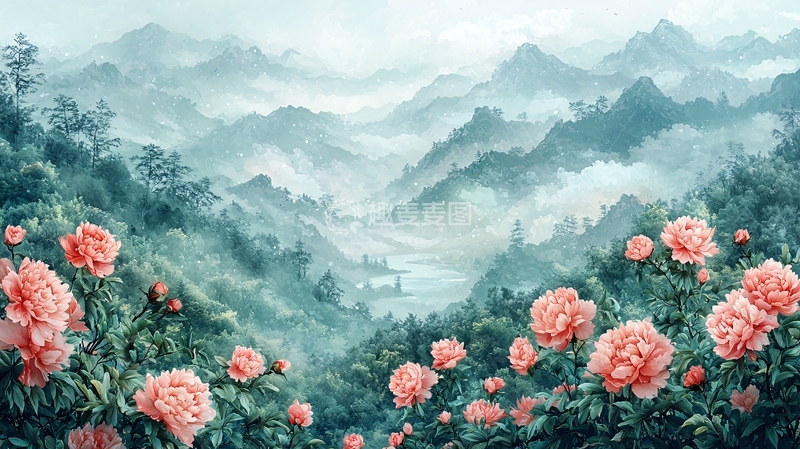 高清大图下载【趣麦麦图】水墨山水间高清图片