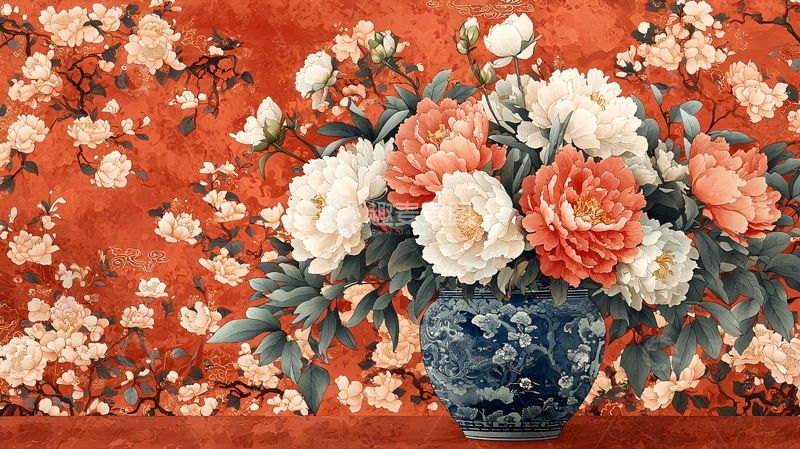 高清大图下载【趣麦麦图】花瓶里的花朵