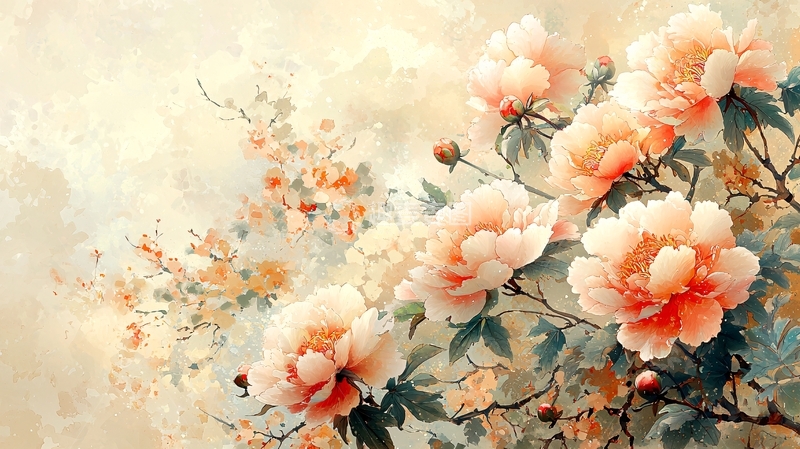 高清大图下载【趣麦麦图】粉色牡丹花高清图片