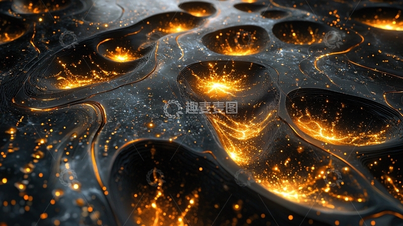 高清大图下载【趣麦麦图】抽象未来城市夜景