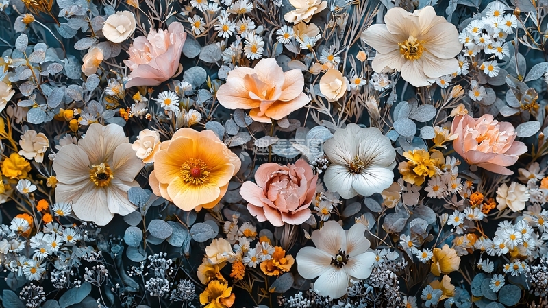 高清大图下载【趣麦麦图】花朵簇拥的温柔