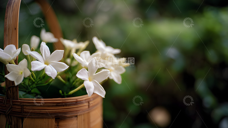 高清大图下载【趣麦麦图】花篮茉莉花图片1