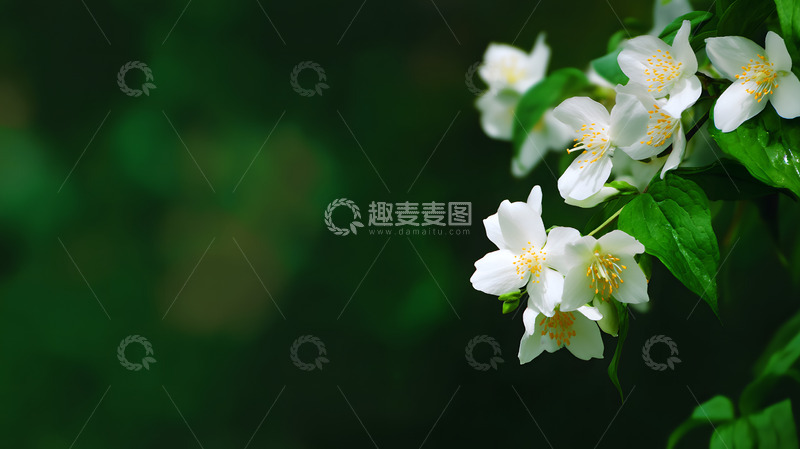 高清大图下载【趣麦麦图】清晰茉莉花图片7