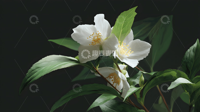 高清大图下载【趣麦麦图】清晰茉莉花图片