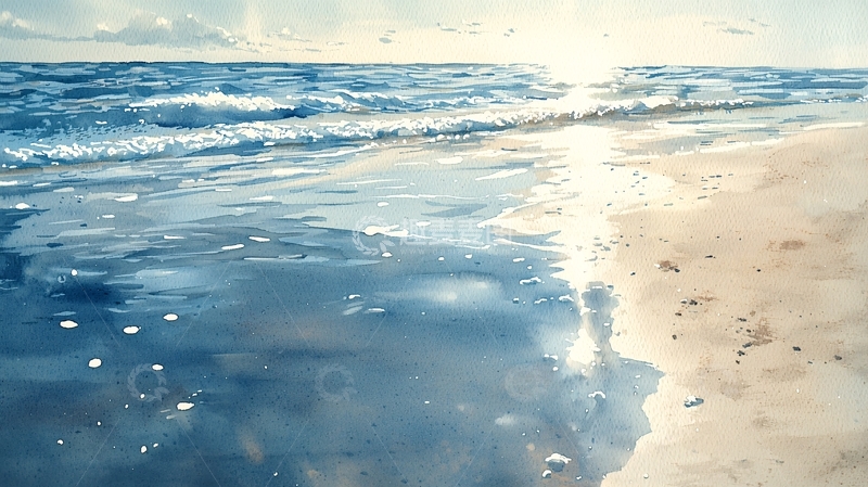 高清大图下载【趣麦麦图】阳光下的海滩