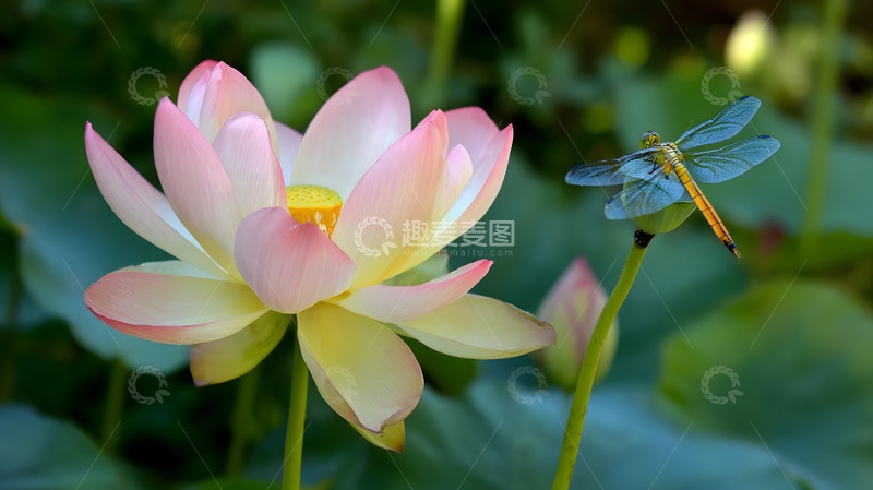 高清大图下载【趣麦麦图】一朵美丽绽放的荷花3