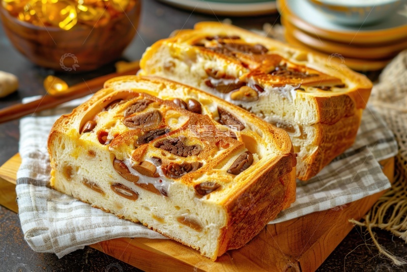 高清大图下载【趣麦麦图】坚果面包片美食