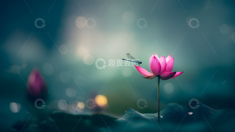 高清大图下载【趣麦麦图】一朵美丽绽放的荷花4