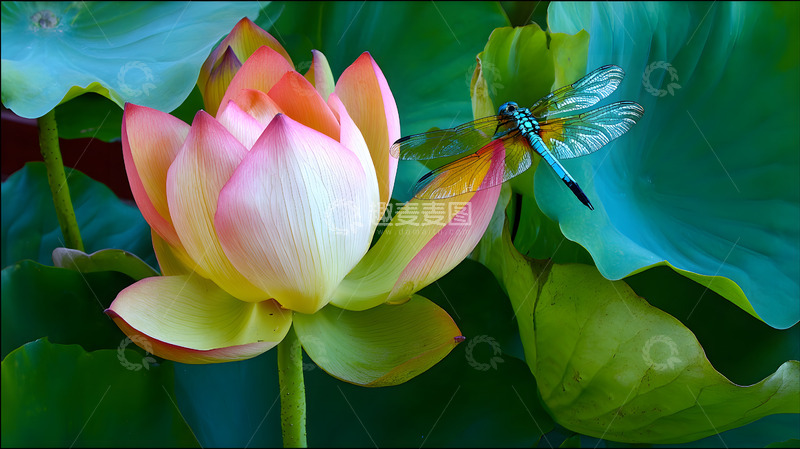 高清大图下载【趣麦麦图】一朵美丽绽放的荷花2