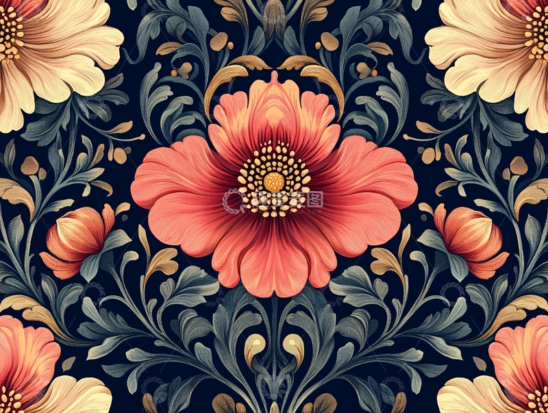 高清大图下载【趣麦麦图】精美花卉图案壁纸