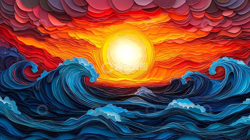 高清大图下载【趣麦麦图】海浪高清图片