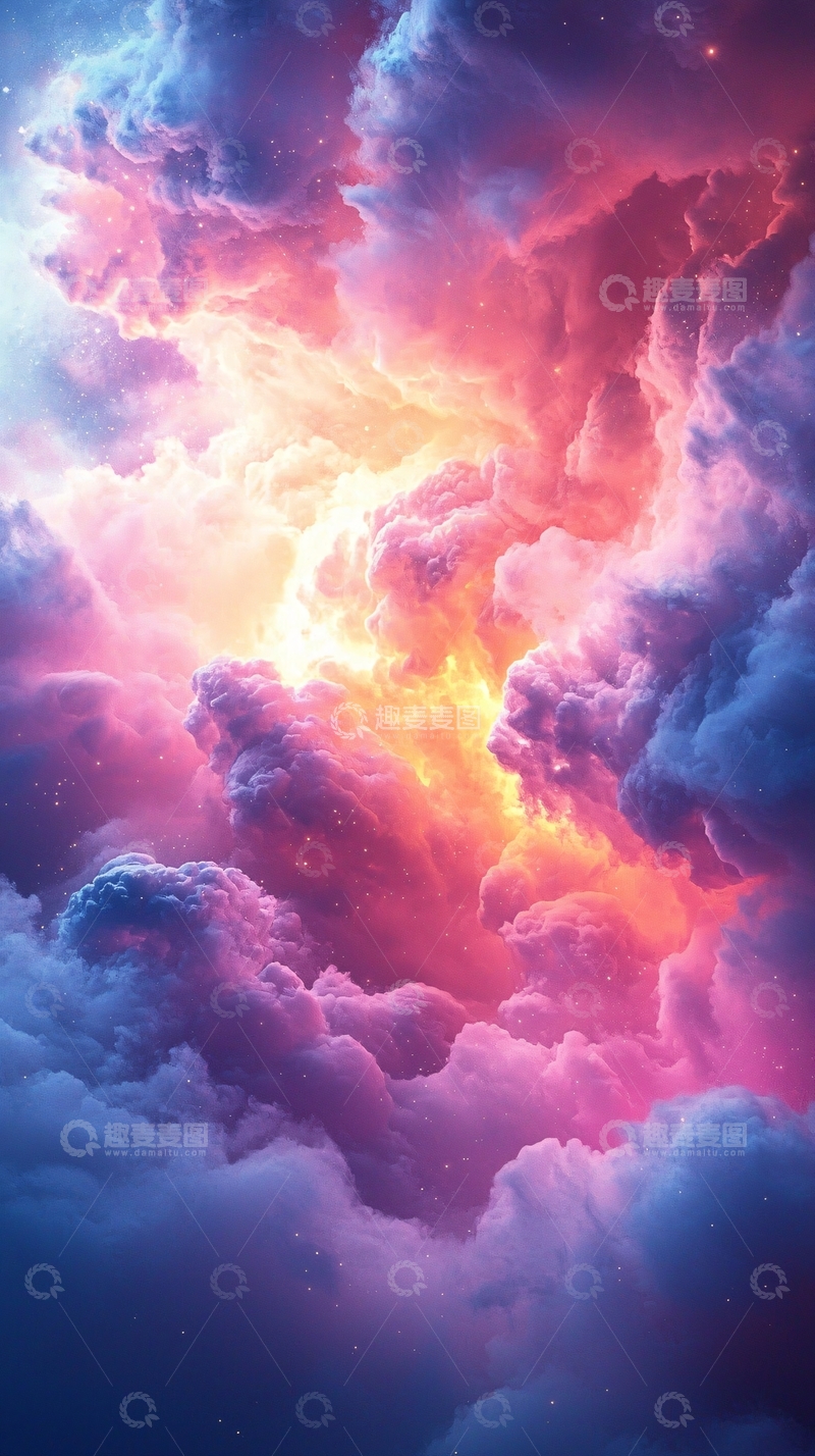 高清大图下载【趣麦麦图】绚丽多彩的星云