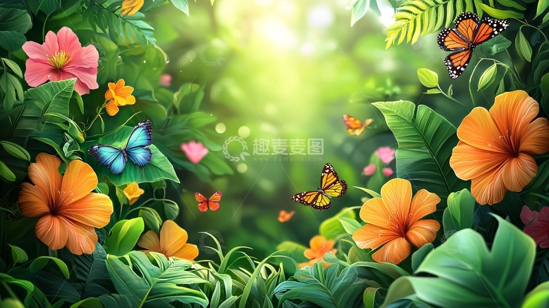 高清大图下载【趣麦麦图】繁茂热带植物