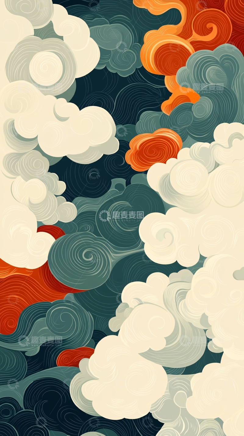 高清大图下载【趣麦麦图】抽象云朵图案