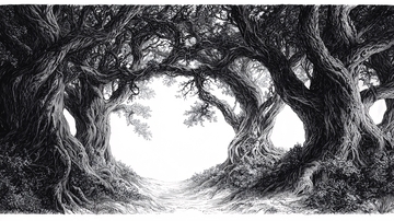 黑暗森林小路素描