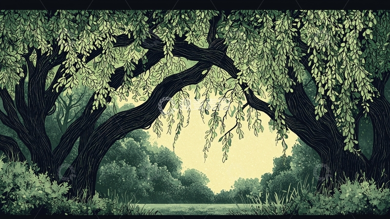 高清大图下载【趣麦麦图】绿色树木构成的隧道