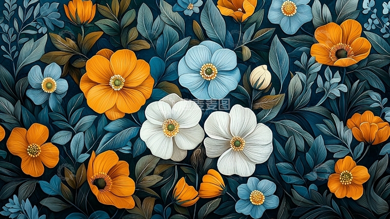 高清大图下载【趣麦麦图】花卉图案高清图片
