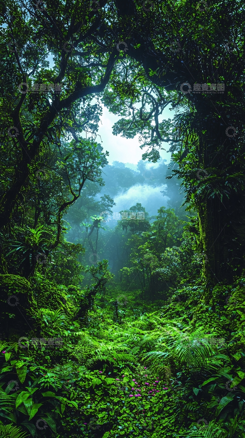 高清大图下载【趣麦麦图】绿意盎然的神秘森林