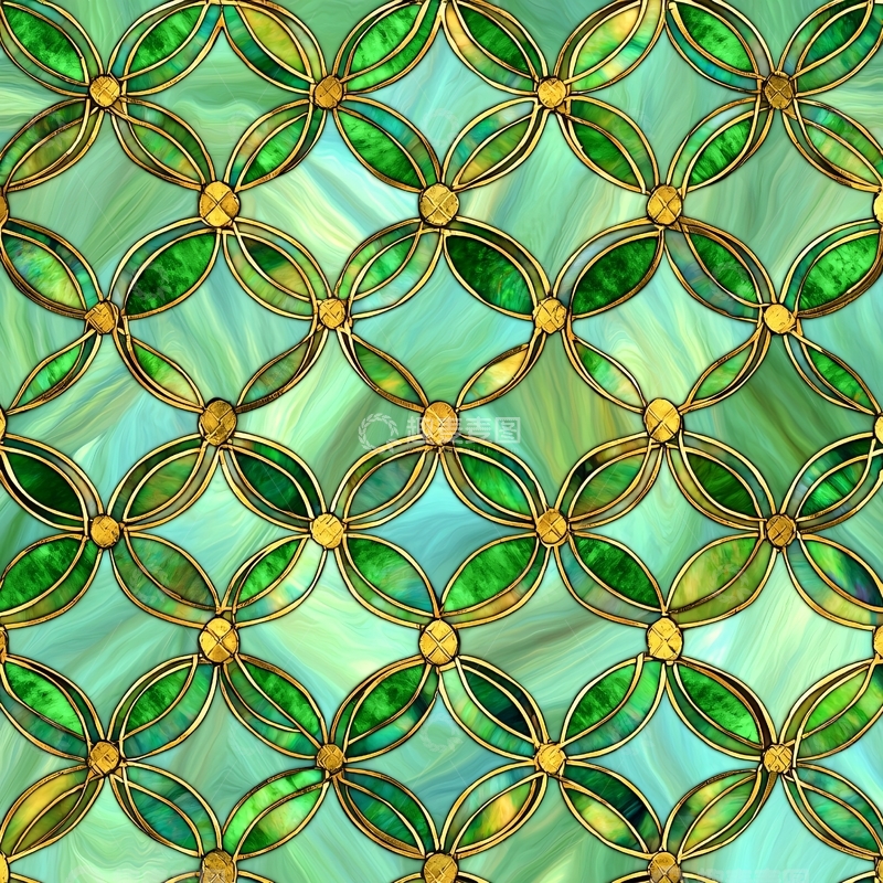 高清大图下载【趣麦麦图】绿色花纹相交的背景