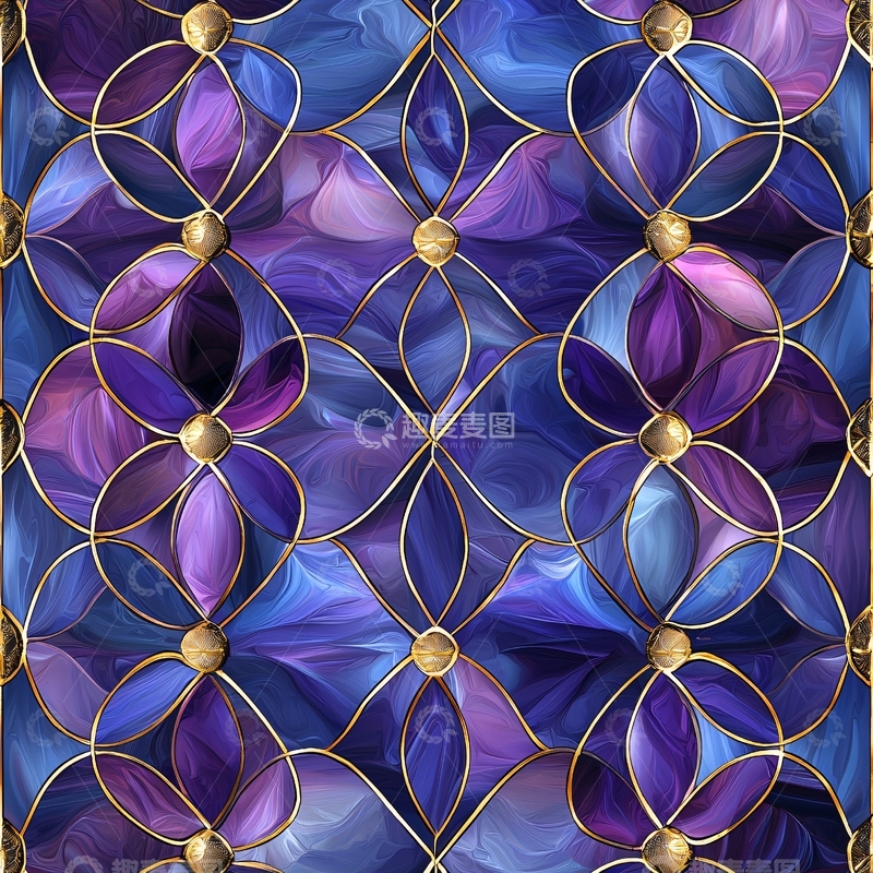 高清大图下载【趣麦麦图】紫色花朵图案壁纸