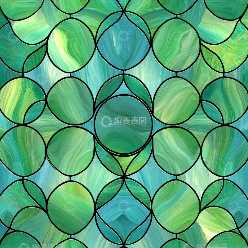 高清大图下载【趣麦麦图】圆形水彩纹理几何图案