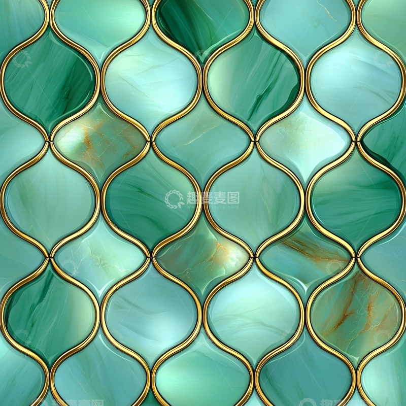 高清大图下载【趣麦麦图】水绿色马赛克瓷砖