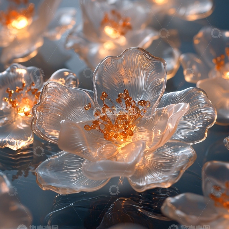 高清大图下载【趣麦麦图】晶莹剔透的花朵