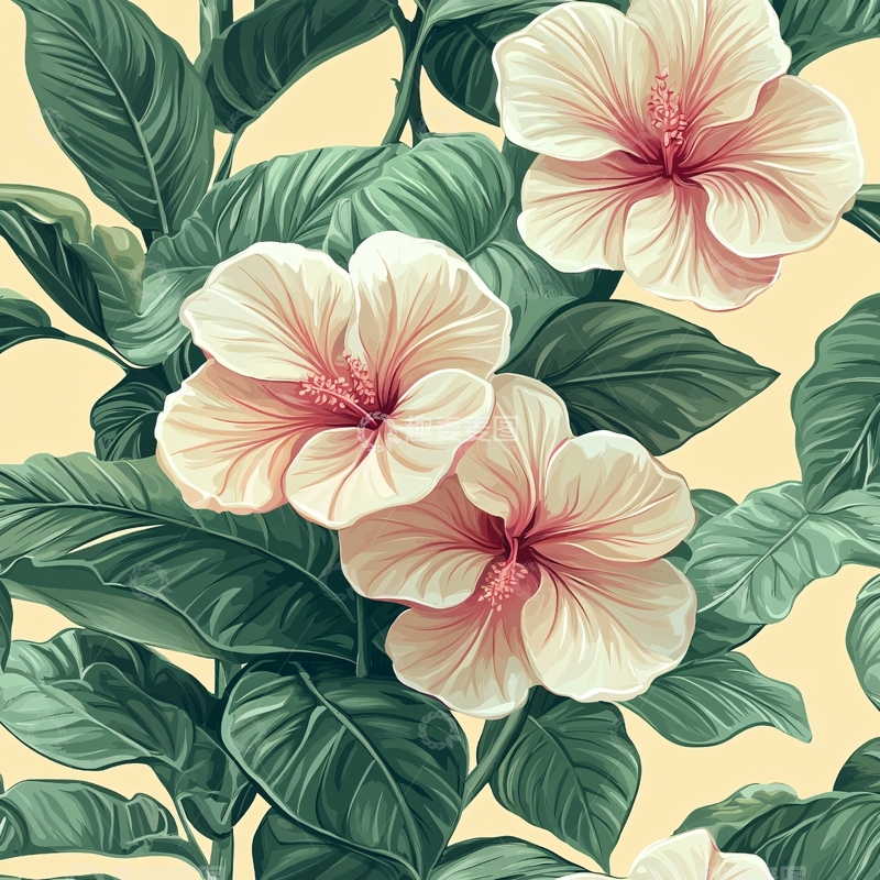 高清大图下载【趣麦麦图】柔和的扶桑花