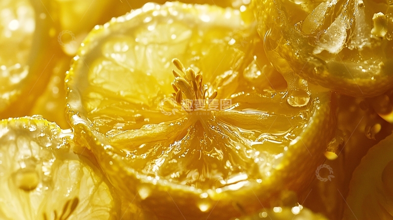 高清大图下载【趣麦麦图】柠檬切片特写