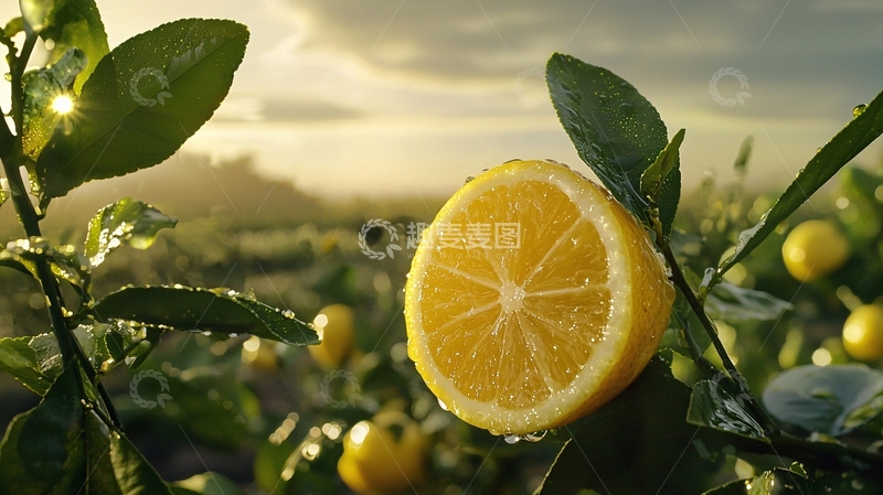 高清大图下载【趣麦麦图】成熟柠檬在阳光下