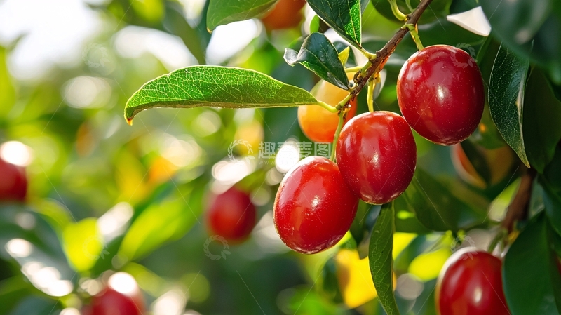 高清大图下载【趣麦麦图】枝头红彤彤的果实