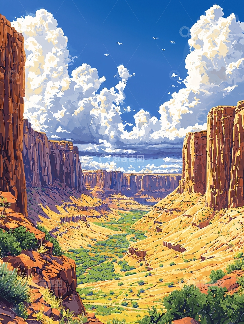 高清大图下载【趣麦麦图】峡谷风光高清图片