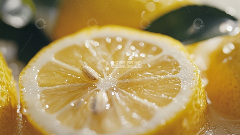 高清大图下载【趣麦麦图】柠檬切片特写