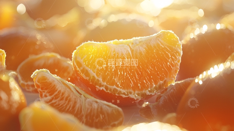 高清大图下载【趣麦麦图】阳光下的橘子瓣