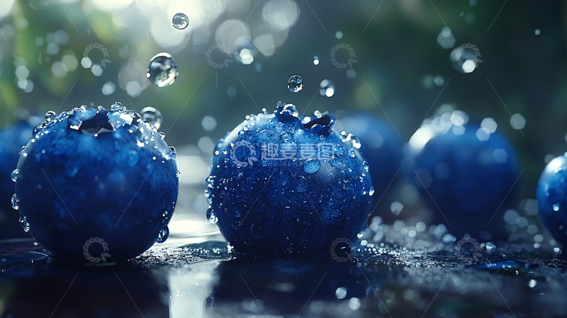 高清大图下载【趣麦麦图】蓝莓特写高清图片