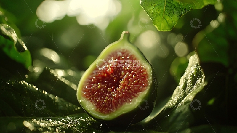 高清大图下载【趣麦麦图】无花果截面特写
