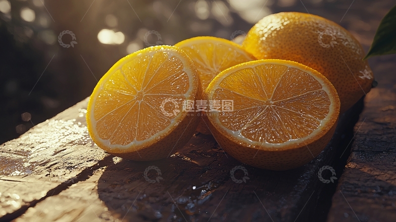 高清大图下载【趣麦麦图】明媚阳光下的柠檬