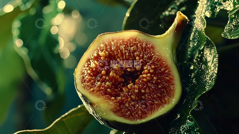 高清大图下载【趣麦麦图】切开的无花果特写