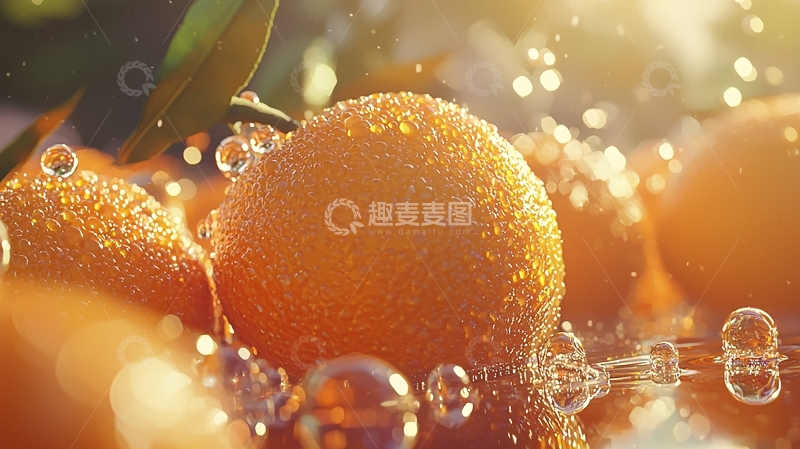 高清大图下载【趣麦麦图】阳光下的橙子