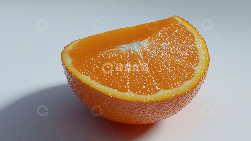 高清大图下载【趣麦麦图】橙子的四分之一切片