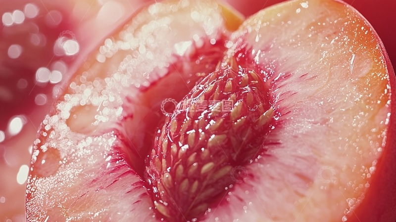 高清大图下载【趣麦麦图】桃子切面高清图片