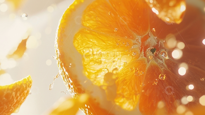 高清大图下载【趣麦麦图】橙子切片特写